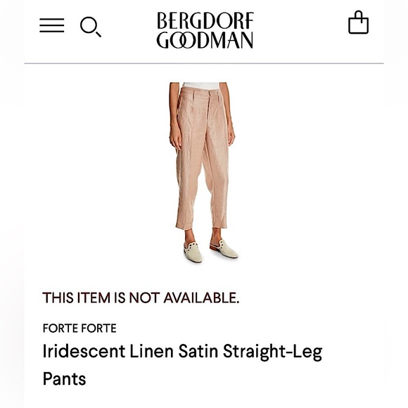 Forte_Forte Iridescent Satin Linen Trousers - Picture 5 of 7